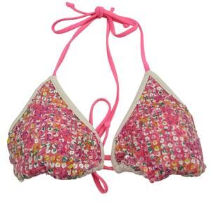 Xhilaration Pink Sequin Bikini Top